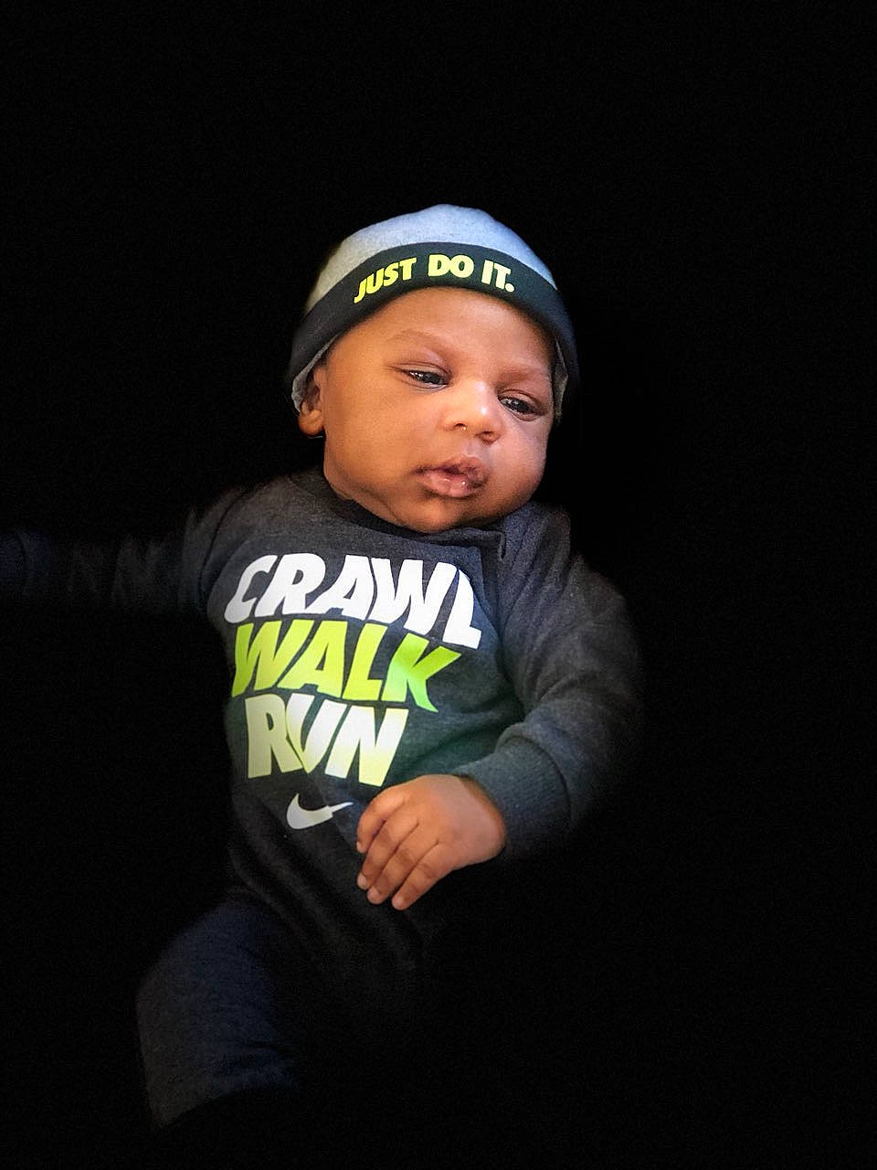 Kae'Mari is registered to the contest to win money with this photo: baby, cap, child, cool, darkness, flash_photography, head, headgear, headwear, person, photography, t_shirt, toddler, yellow