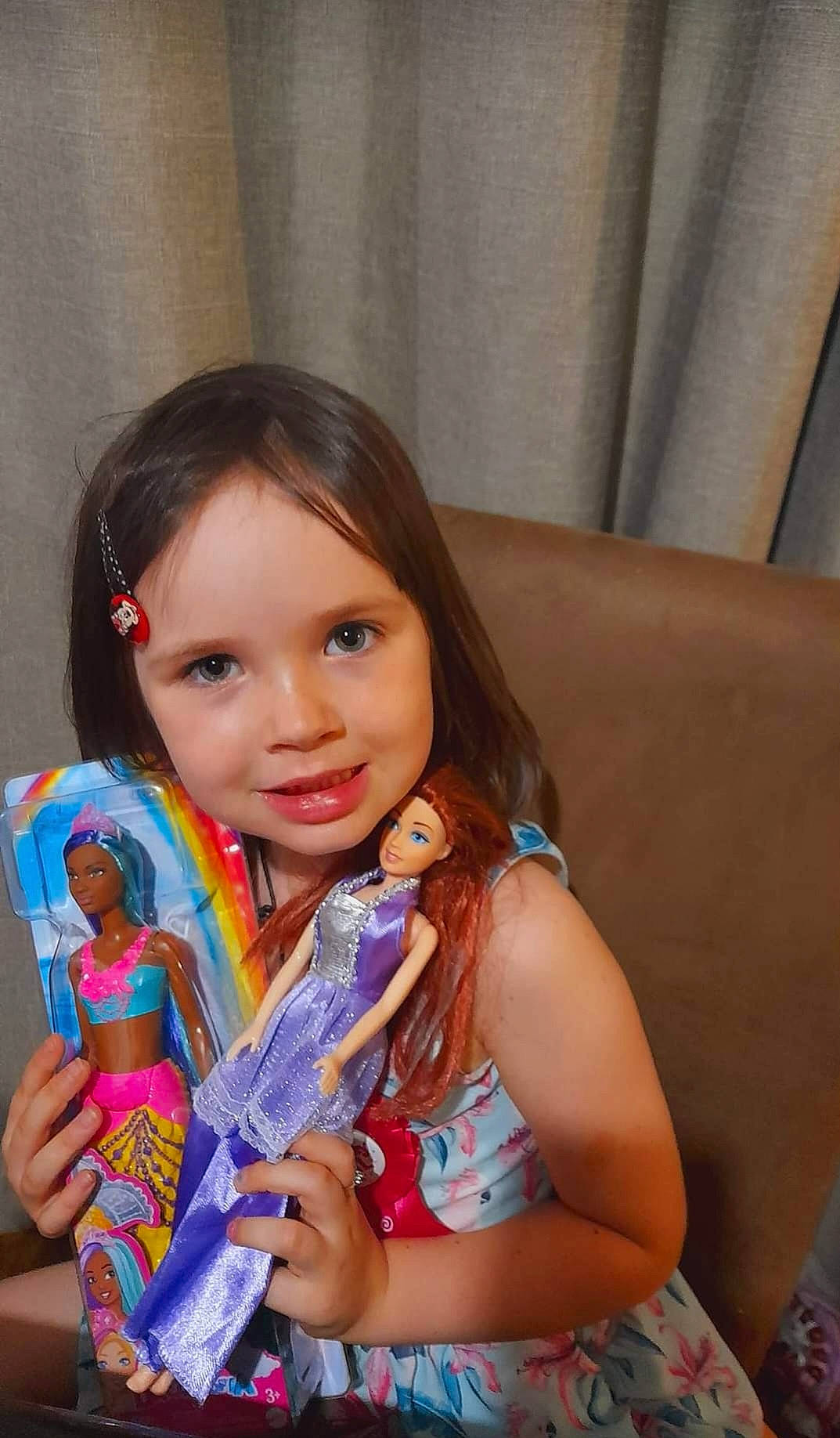 Grace-lyn is registered to the contest to win money with this photo: bracelet, child, comfort, couch, curtain, electric_blue, eyelash, fun, hand, happy, human_leg, jewellery, joy, long_hair, nail, person, sitting, skin, smile, thigh