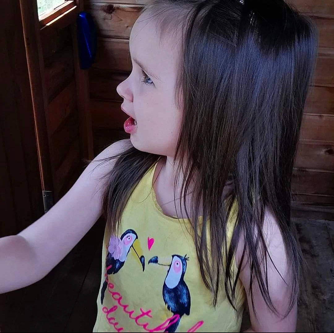 Grace-lyn joined the competition — help win amazing prizes! arm, bangs, black_hair, chest, cool, ear, eyelash, hair, hairstyle, happy, iris, jaw, joint, layered_hair, neck, organ, person, shoulder, skin, sleeve