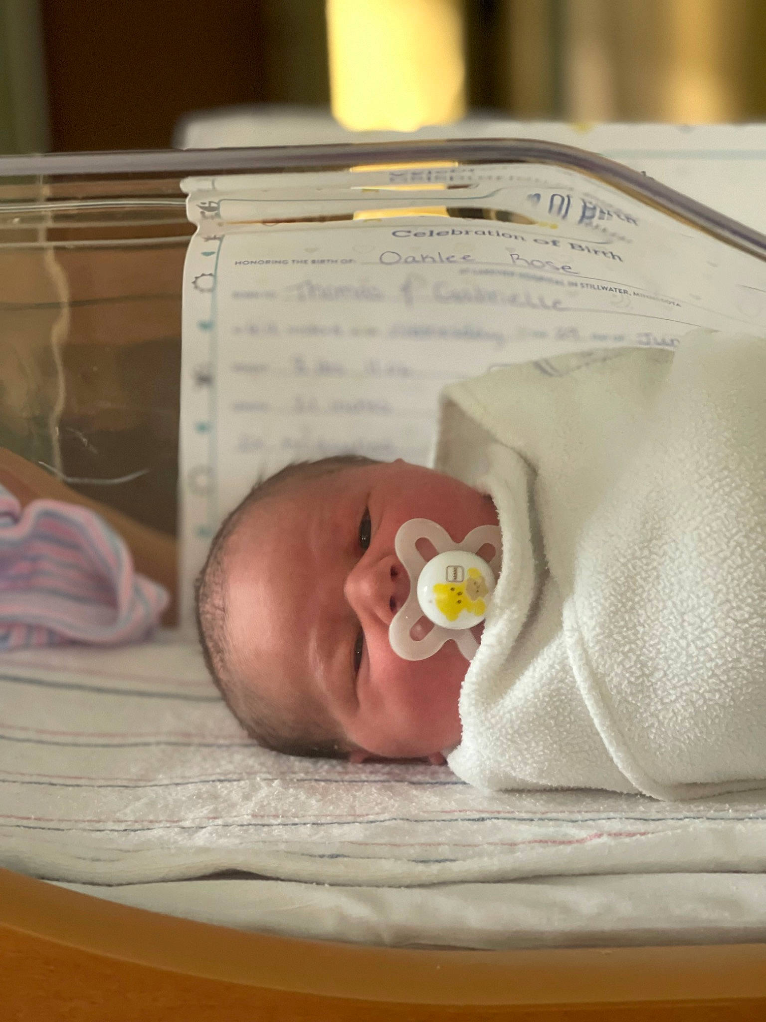 Oaklee is registered to the contest to win money with this photo: baby, baby_products, baby_safety, baby_sleeping, baby_toddler_clothing, bed, bedding, bedtime, child, comfort, flesh, head, human_body, infant_bed, linens, medical, person, product, room, sleep