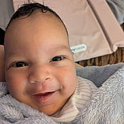 David joined the competition — help win amazing prizes! baby, blanket, child, closeup, comfort, cozy, cute, expression, eyes, face, hair, happy, infant, newborn, portrait, skin, smiling, soft, warm, wrapped