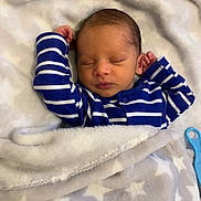 Raymon joined the competition — help win amazing prizes! newborn, baby, sleeping, blanket, striped_clothing, blue, white, soft_texture, infant, cute, peaceful, face, head, hands, lying_down, sleepwear, bedroom, comfort, baby_tool, star_pattern