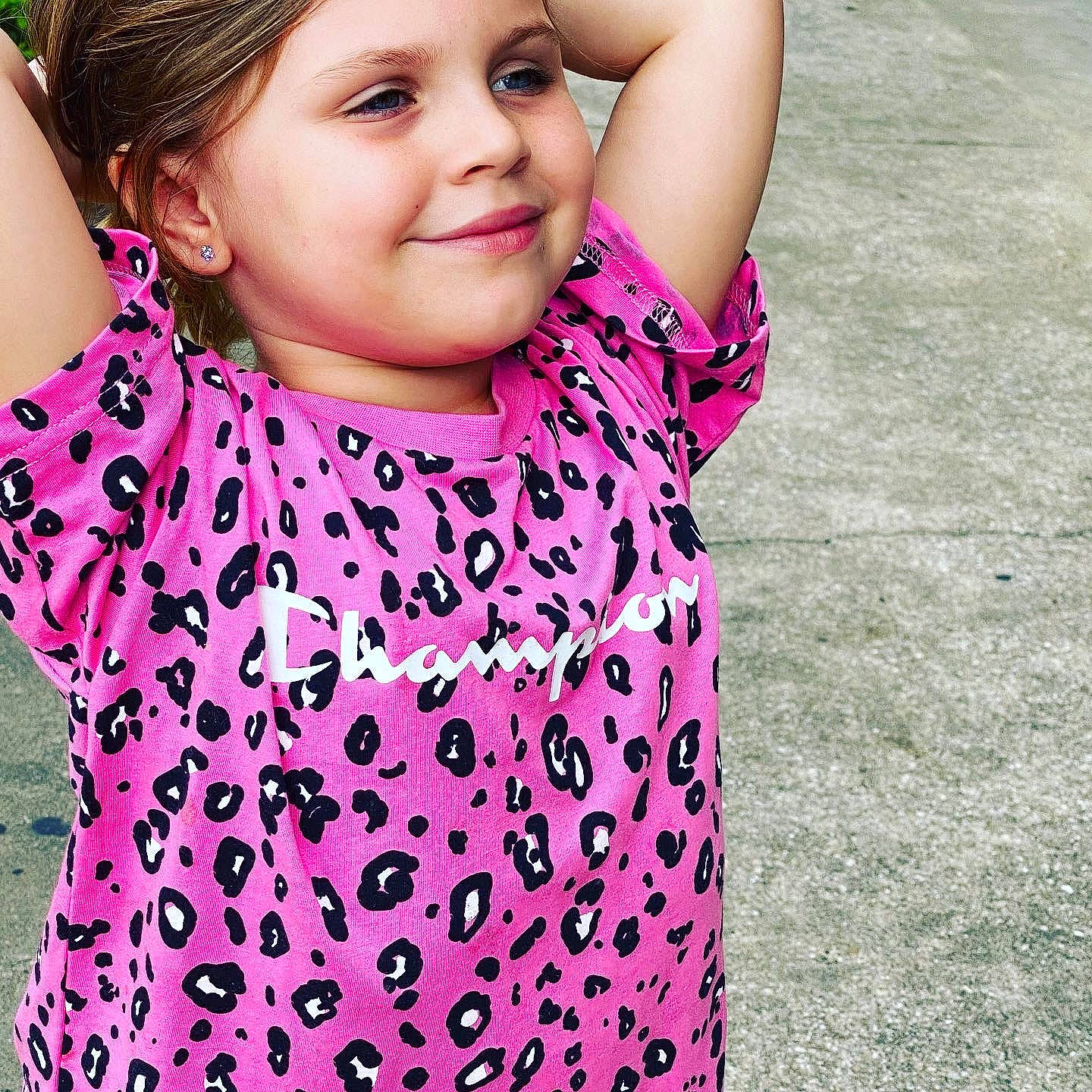 Ivy joined the competition — help win amazing prizes! baby_toddler_clothing, dress, eye, eyelash, fun, gesture, hair, hairstyle, happy, headwear, joy, lip, neck, people_in_nature, person, pink, shoulder, skin, sleeve, street_fashion