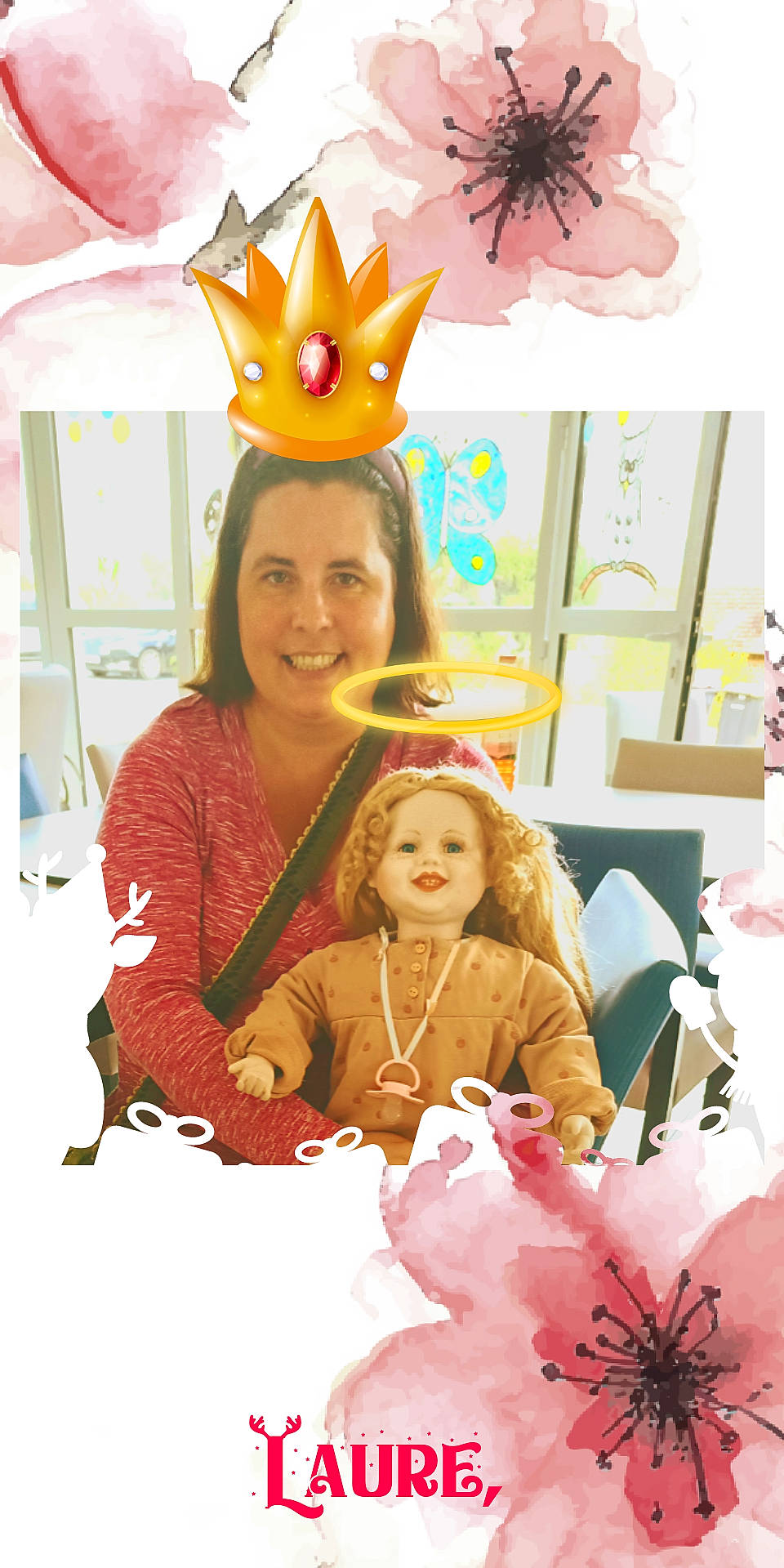 Juliette a rejoint le concours — aidez-le/la à gagner de superbes lots ! chair, child, event, eye, flower_arranging, fun, happy, joy, organ, peach, people, person, photograph, pink, room, smile, snapshot, textile, toddler, toy