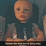 Dakota joined the competition — help win amazing prizes! baby, child, infant, car_seat, sitting, portrait, wide_eyed, looking_at_camera, indoor, vehicle, safety_harness, buckled, short_sleeves, gray_clothing, baby_bottle, car_interior, text_overlay, snapchat_style, close_up, front_facing