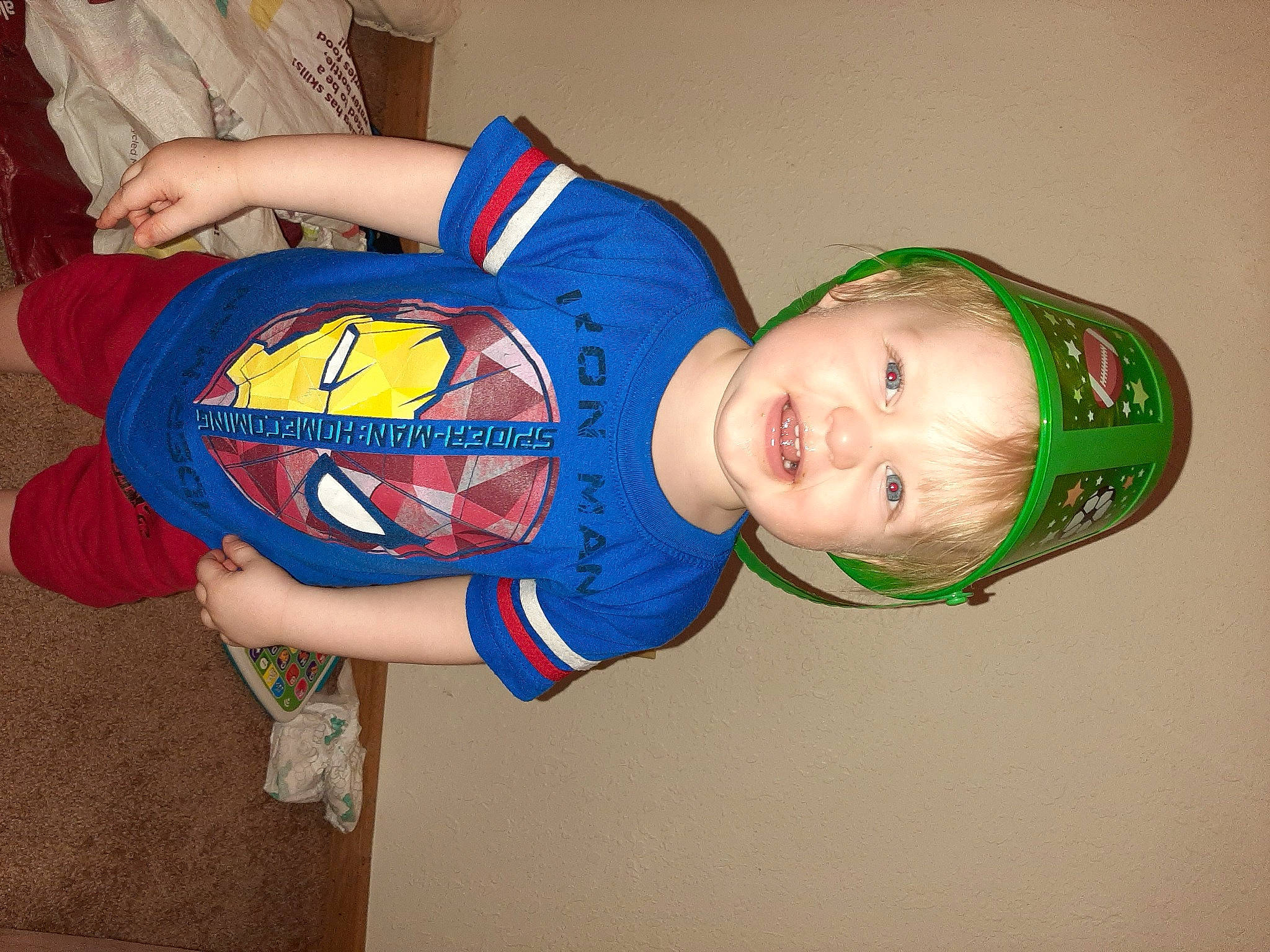 Bjorn is registered to the contest to win money with this photo: baby, child, costume, fictional_character, person, toddler