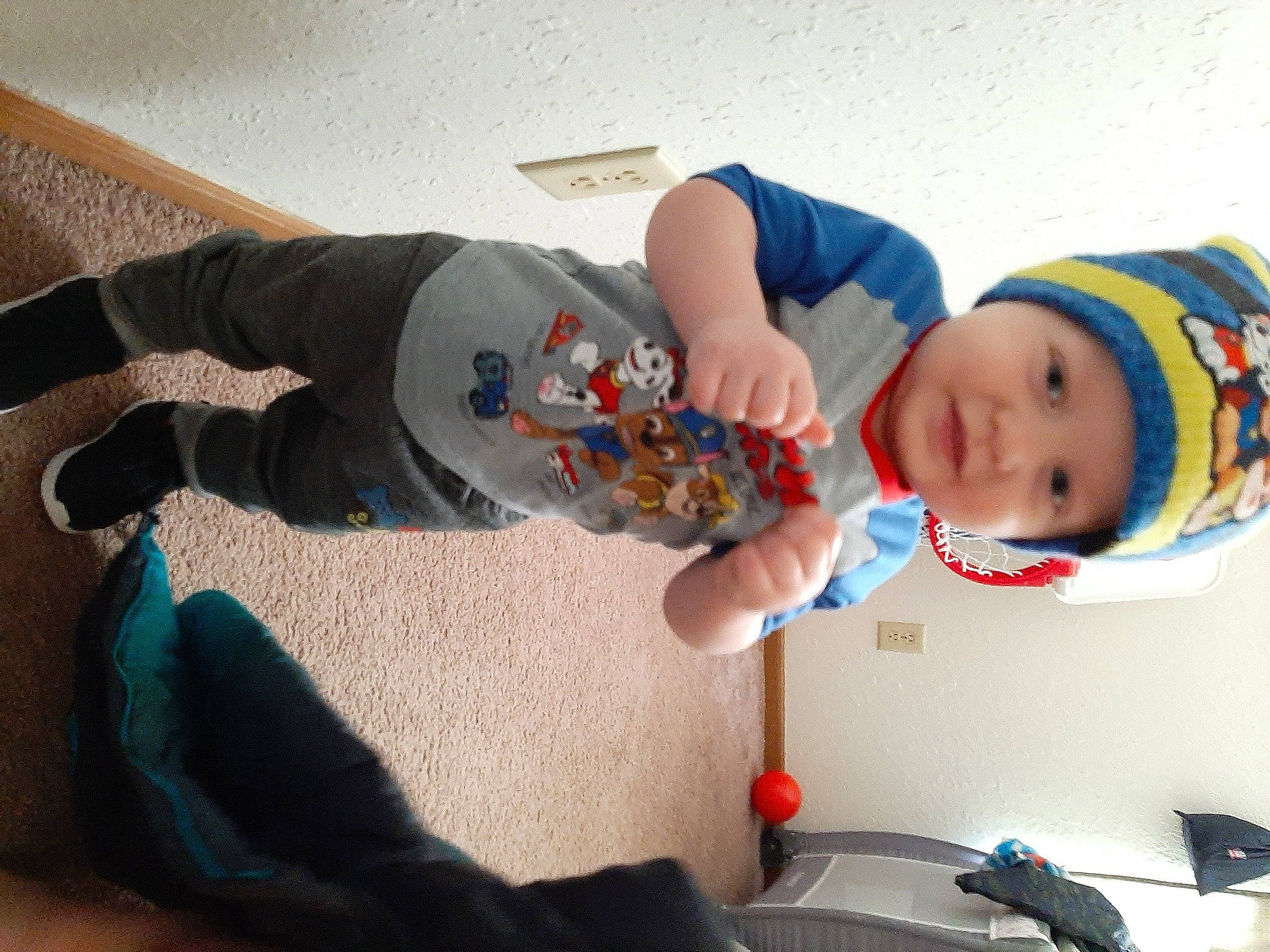 Bjorn joined the competition — help win amazing prizes! baby, child, headwear, person, play, textile, toddler