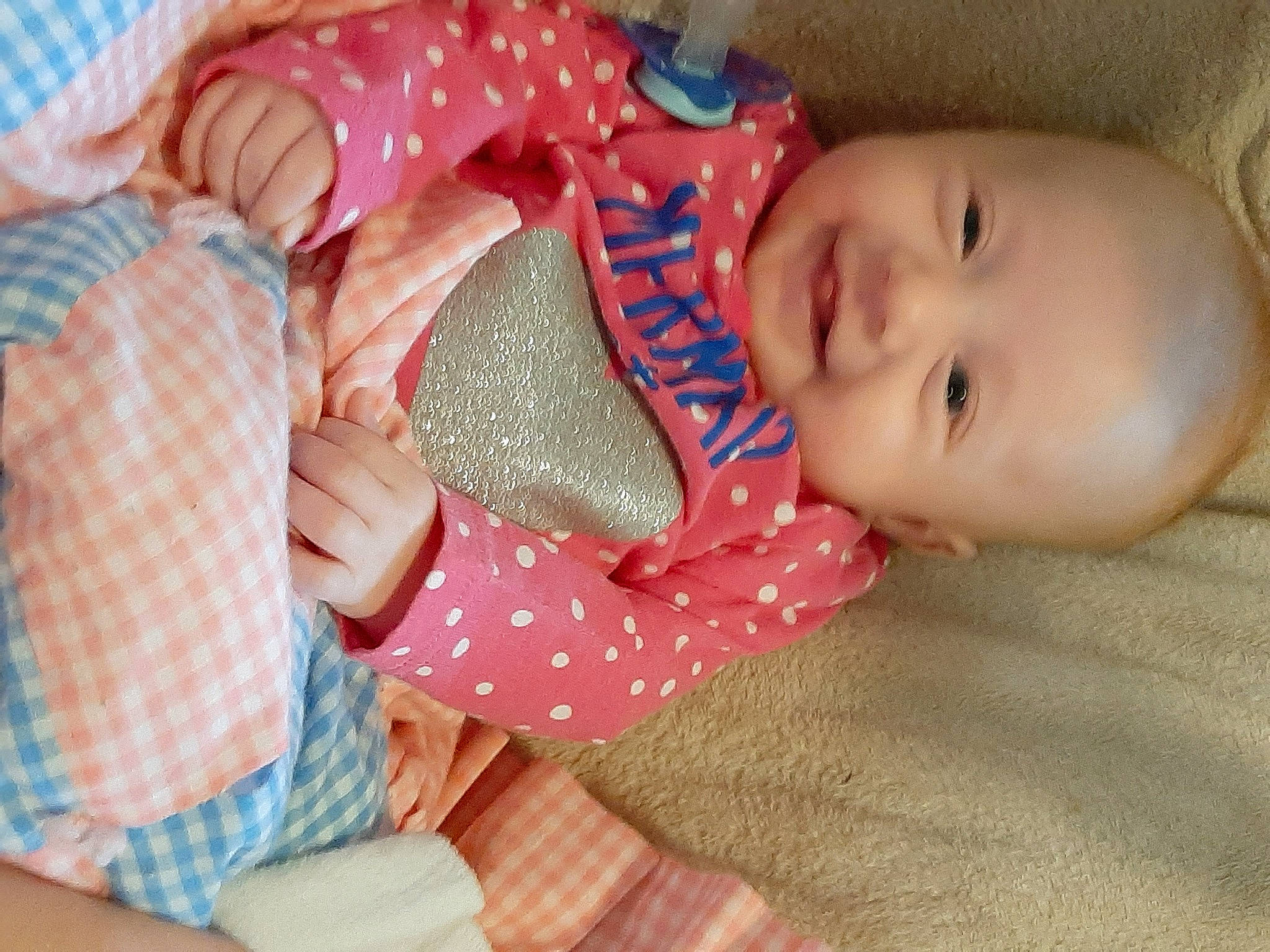 Janice joined the competition — help win amazing prizes! baby, baby_products, baby_toddler_clothing, child, joy, pattern, person, pink, product, skin, textile, toddler