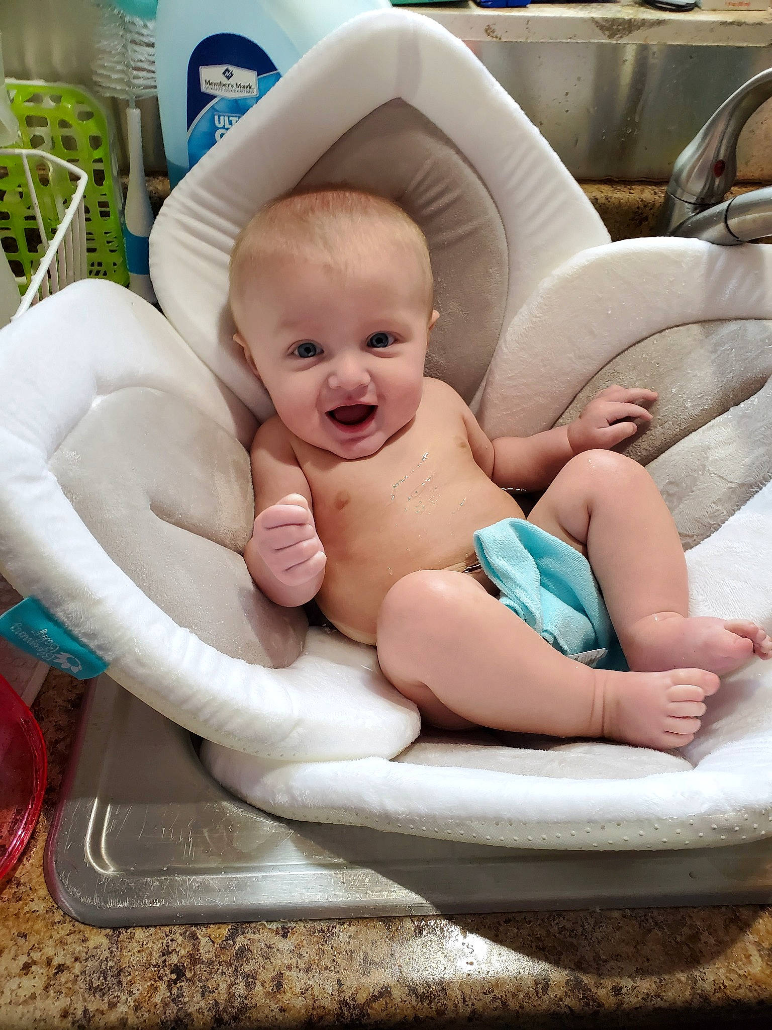 Elliot is registered to the contest to win money with this photo: baby, baby_bathing, baby_products, child, comfort, person, product, skin, toddler