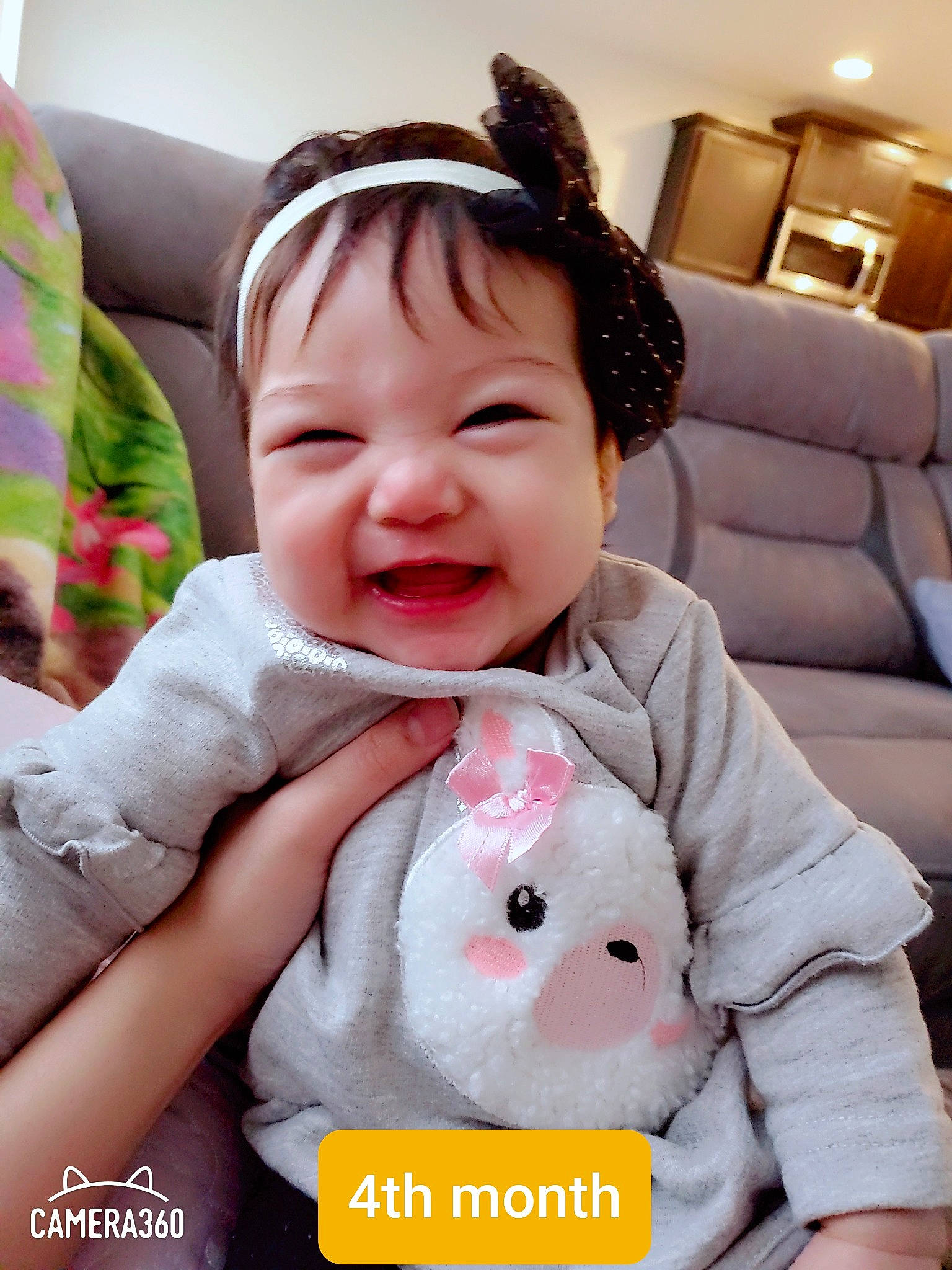 Arya joined the competition — help win amazing prizes! baby, cheek, child, ear, happy, head, nose, person, photo_caption, pink, plush, rabbit, rabbits_and_hares, skin, smile, stuffed_toy, toddler