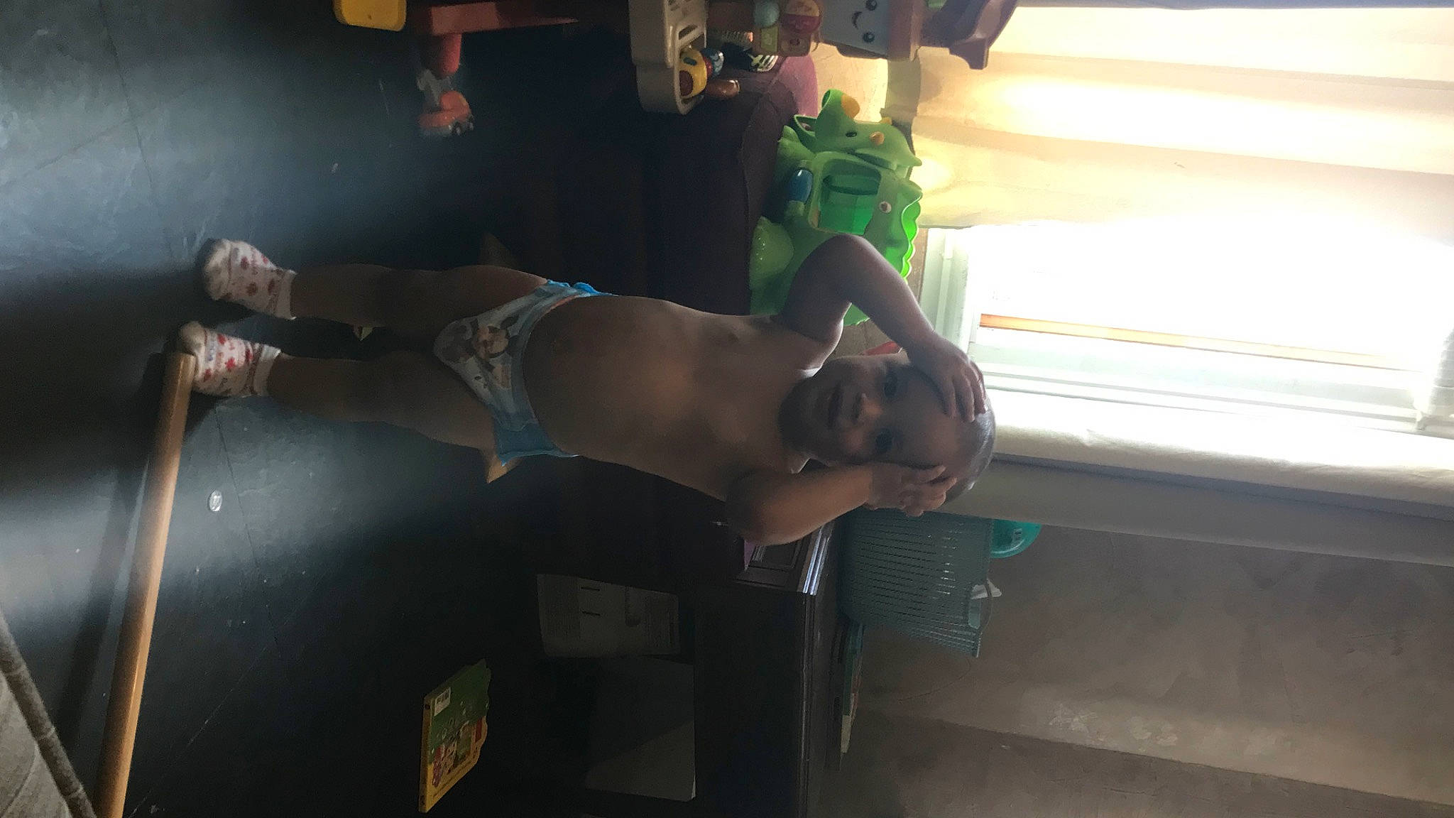 Layton joined the competition — help win amazing prizes! abdomen, barechested, chest, elbow, flesh, fun, human_leg, knee, person, room, thigh, trunk, wrist