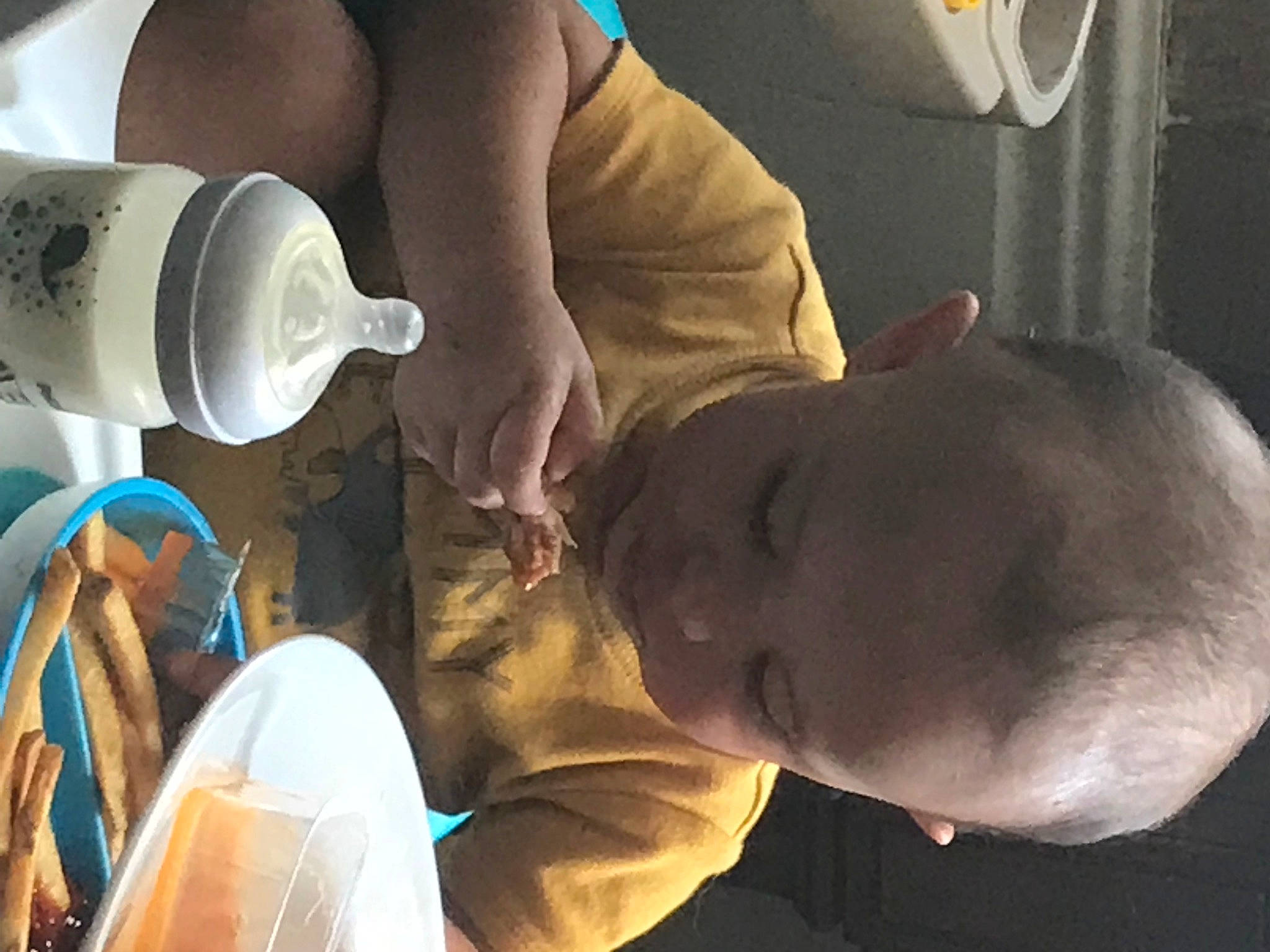 Layton joined the competition — help win amazing prizes! baby, child, comfort_food, cooking, drink, drinking, drinkware, elbow, event, food, fun, nail, person, t_shirt, toddler