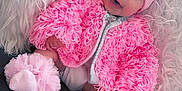 Bambi joined the competition — help win amazing prizes! baby, pink_jacket, headband, flower, blue_eyes, soft_pillow, furry_pillow, cute, infant, sitting, smiling, indoors, cozy, footwear, tulle, happy, portrait, child, warm_clothing, headwear