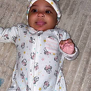 Laiani joined the competition — help win amazing prizes! baby, blanket, child, cute, happy, hat, headwear, indoors, infant, lying_down, mickey_mouse, minnie_mouse, onesie, patterned_clothing, portrait, sleepwear, small_hand, smiling, soft_texture, tongue_out