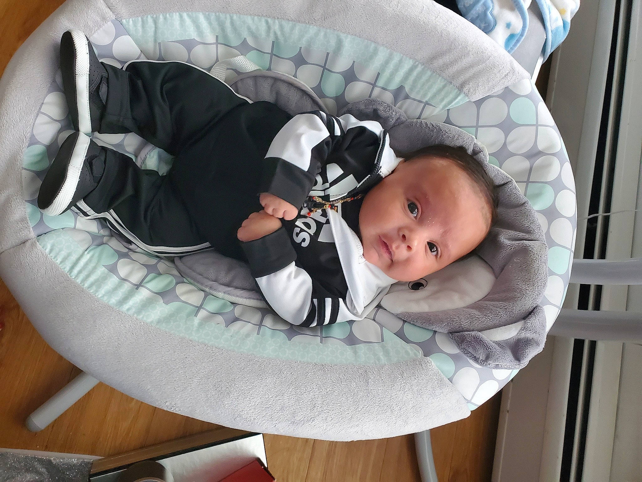 Jamir is registered to the contest to win money with this photo: baby, baby_products, baby_safety, baby_sleeping, baby_toddler_clothing, baby_toys, child, comfort, infant_bed, linens, person, product, toddler