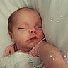 baby, sleeping, blanket, infant, peaceful, arm, bed, soft, cute, newborn, face, pajamas, rest, child, cozy, portrait, indoors, wrapped, relaxation, sparkles