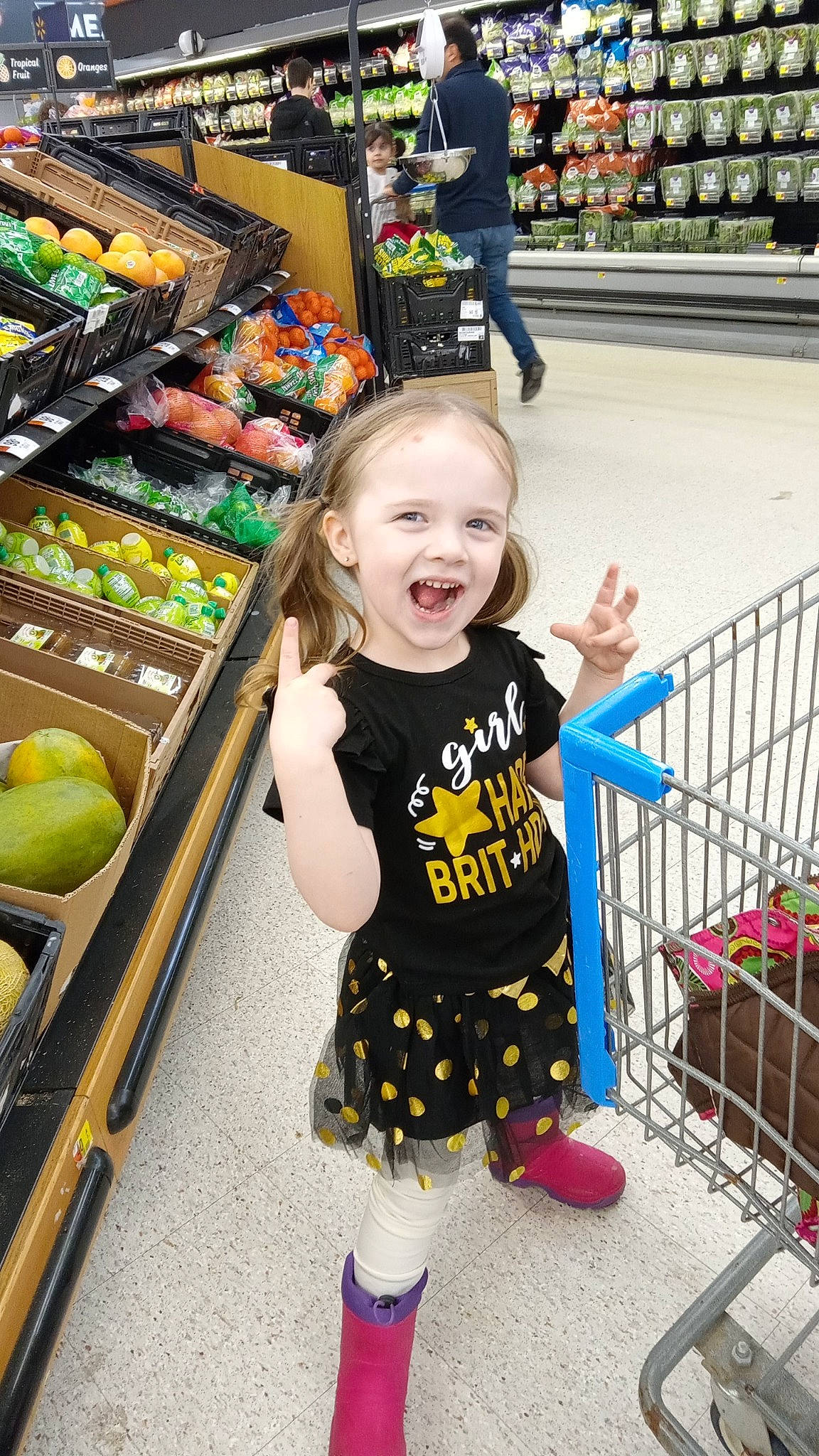 Ariannah joined the competition — help win amazing prizes! baby_toddler_clothing, beauty, child, clothing, fence, food, fruit, fun, happy, natural_foods, person, photograph, shopping, sleeve, smile, snapshot, standing, t_shirt, toddler, whole_food