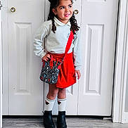 Kamilah is registered to the contest to win money with this photo: accessories, bag, child, clothing, costume, dress, face, female, footwear, girl, handbag, head, miniskirt, pants, person, photography, portrait, shoe, skirt, sleeve