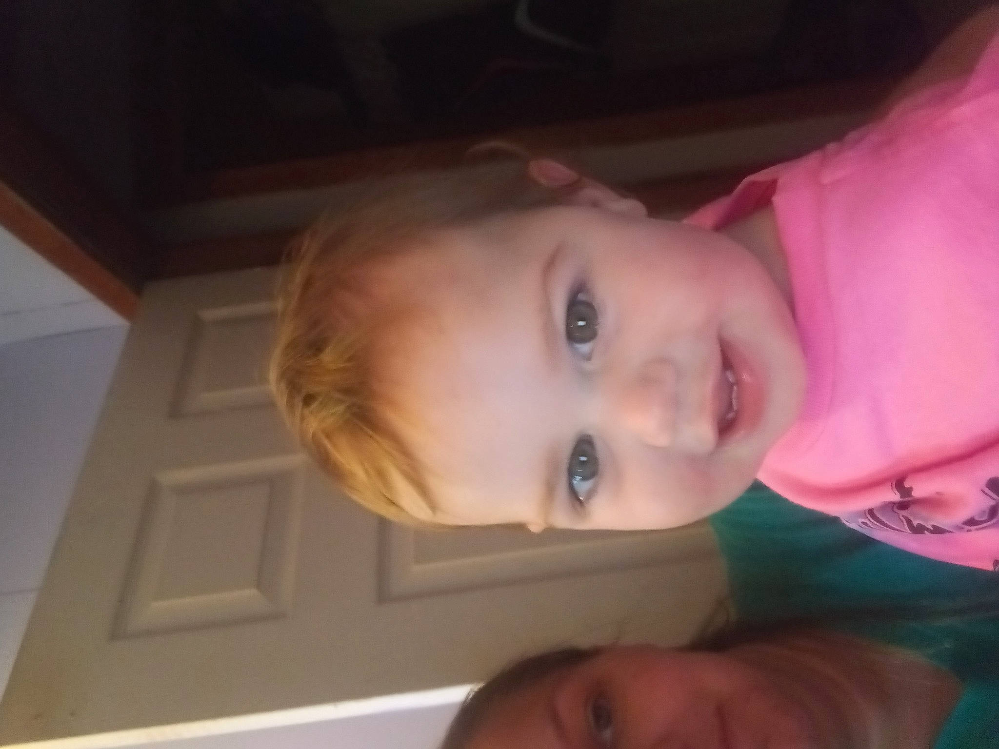 Athena is registered to the contest to win money with this photo: baby, cheek, chin, dress, ear, eye, eyebrow, eyelash, face, forehead, hair, head, human_body, iris, joy, lip, mouth, nose, person, skin