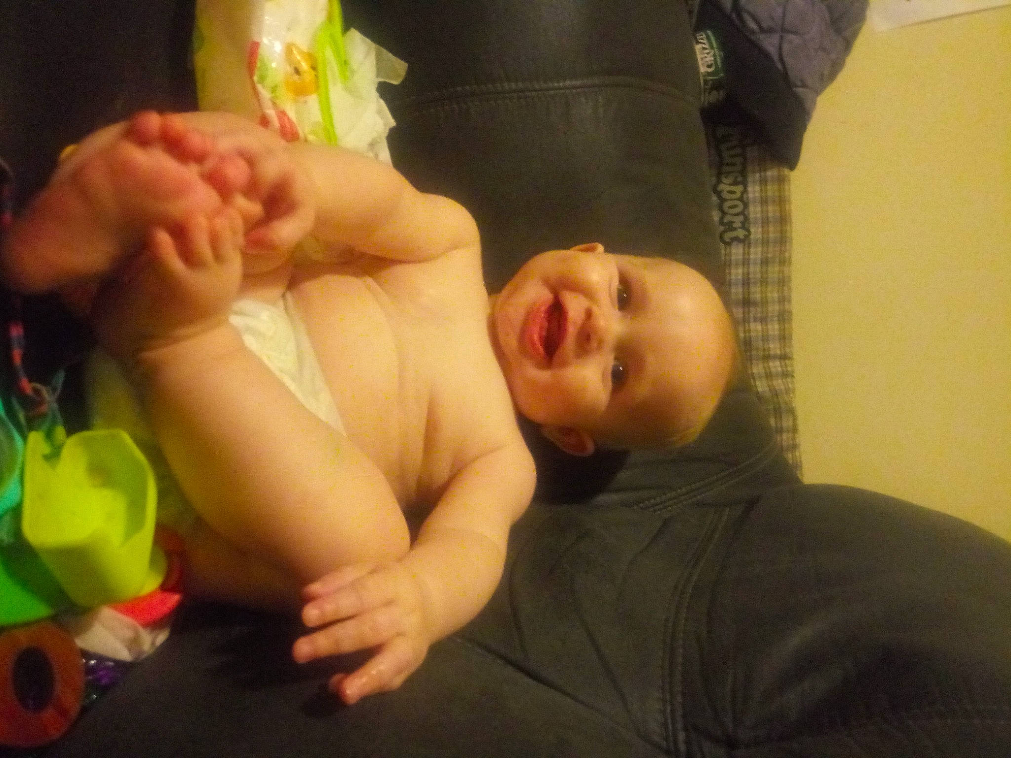 Todd is registered to the contest to win money with this photo: abdomen, arm, baby, cheek, child, ear, finger, fun, hand, mouth, muscle, person, thumb, toddler