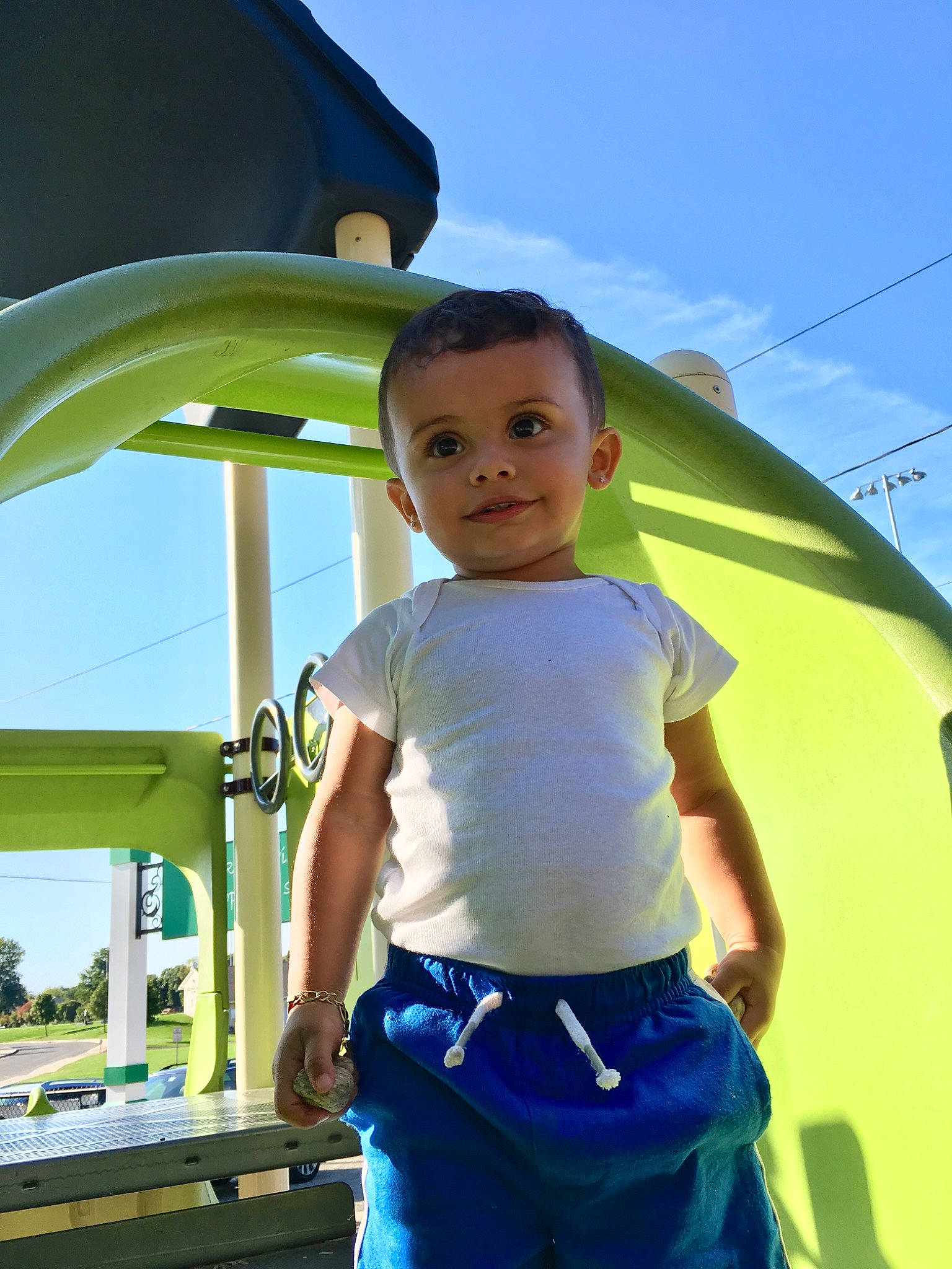 Giovani joined the competition — help win amazing prizes! blue, child, fun, happy, leisure, male, person, playground, recreation, shorts, smile, summer, t_shirt, toddler, vacation
