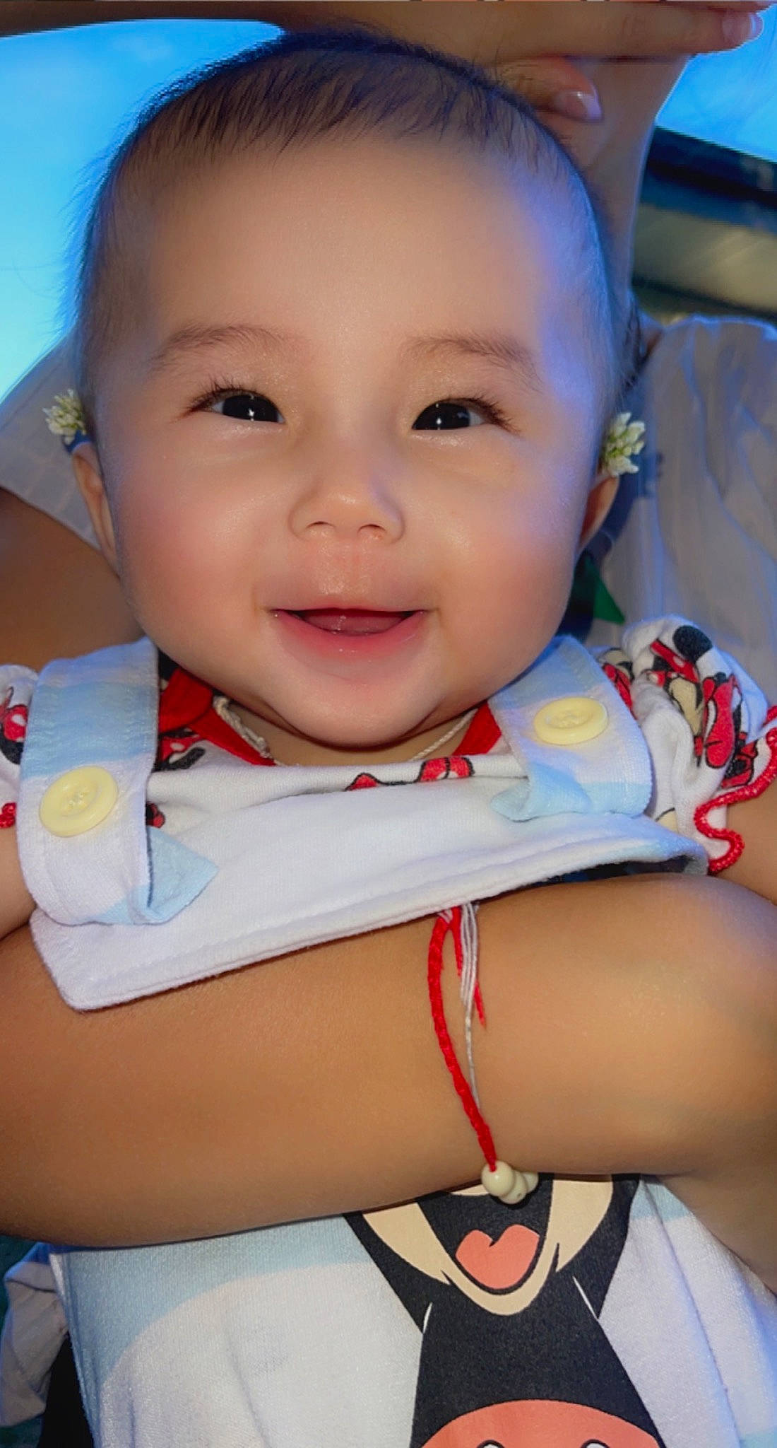 Aurora is registered to the contest to win money with this photo: abdomen, baby, baby_products, baby_toddler_clothing, cheek, chest, child, face, fun, happy, iris, joy, leisure, mouth, nose, person, sitting, skin, smile, thigh