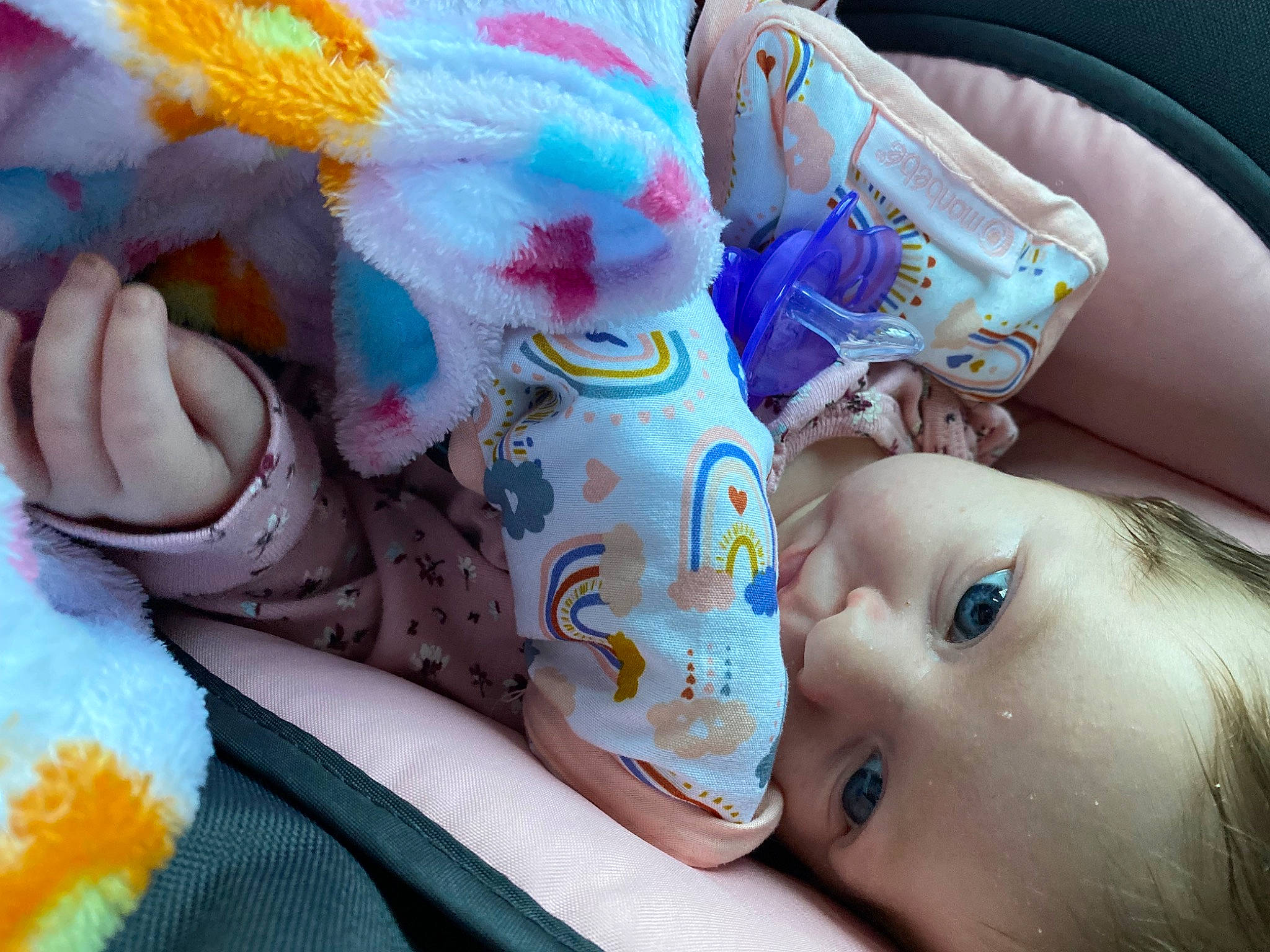 Lavender is registered to the contest to win money with this photo: azure, baby, baby_sleeping, baby_toddler_clothing, blue, cheek, child, comfort, eyelash, fun, happy, mouth, nail, nose, person, plush, product, skin, stuffed_toy, toddler
