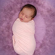 Maya joined the competition — help win amazing prizes! newborn, baby, swaddled, sleeping, blanket, purple, soft, cozy, portrait, infant, peaceful, cute, head, face, wrapped, studio, closeup, child, toddler, resting