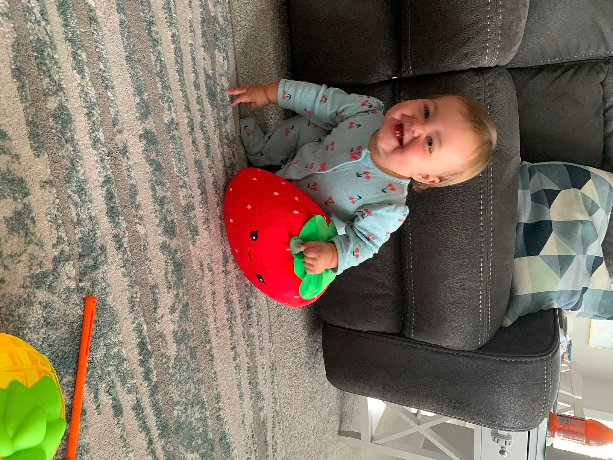 Alina joined the competition — help win amazing prizes! baby, baby_products, baby_toddler_clothing, carmine, child, comfort, couch, fun, green, joy, leg, linens, people, person, petal, photograph, plant, room, sitting, textile