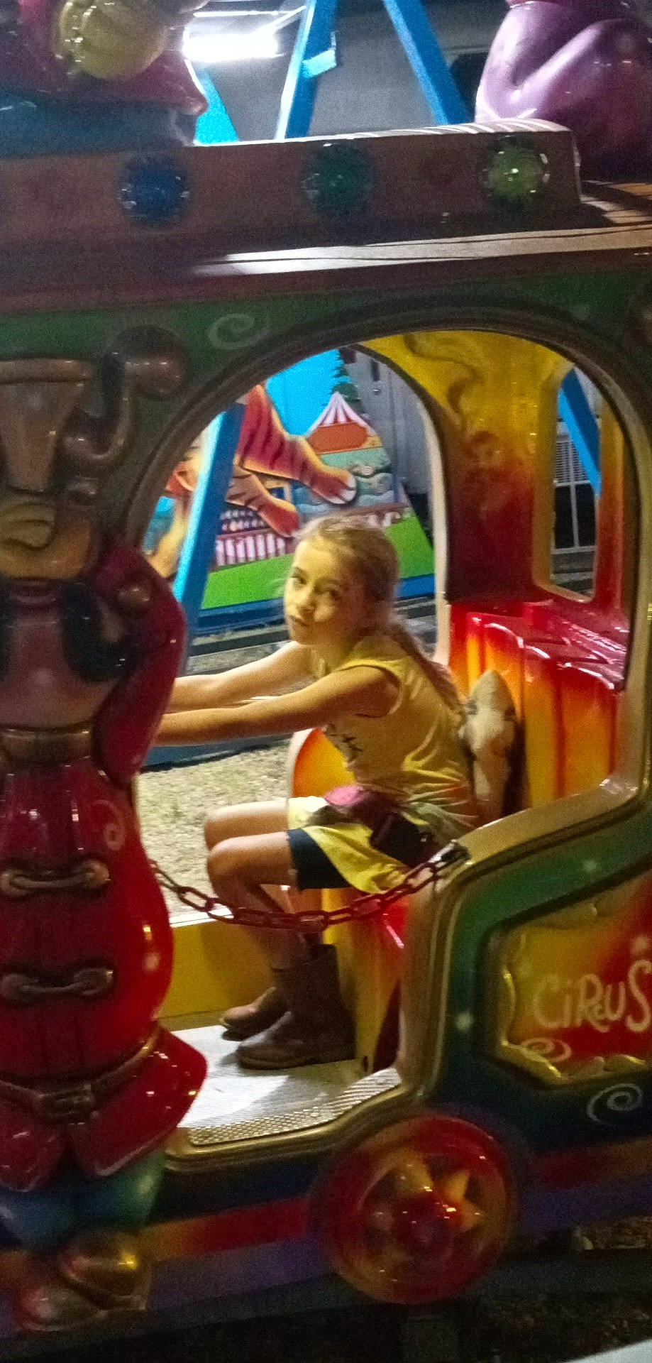 Kathryn joined the competition — help win amazing prizes! amusement_park, amusement_ride, automotive_exterior, bumper, chute, classic, event, fair, fun, games, leisure, motor_vehicle, nonbuilding_structure, person, playground, recreation, sitting, steering_wheel, toddler, vacation