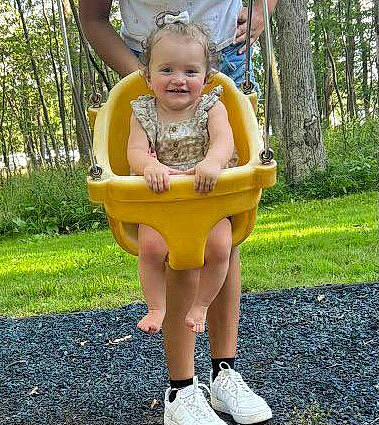 Aria joined the competition — help win amazing prizes! baby_toddler_clothing, child, face, fun, grass, happy, human_leg, joy, lap, lawn, leisure, people_in_nature, person, pink, plant, public_space, recreation, smile, summer, thigh