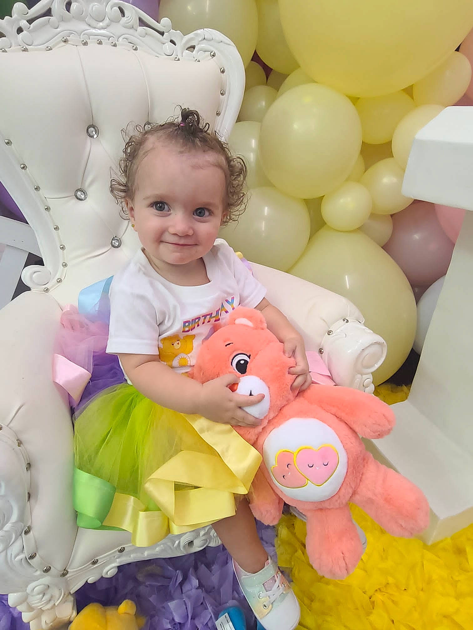 Aria joined the competition — help win amazing prizes! baby, baby_products, baby_toddler_clothing, balloon, child, event, facial_expression, fun, happy, joy, magenta, party_supply, person, pink, product, skin, smile, textile, toddler, toy