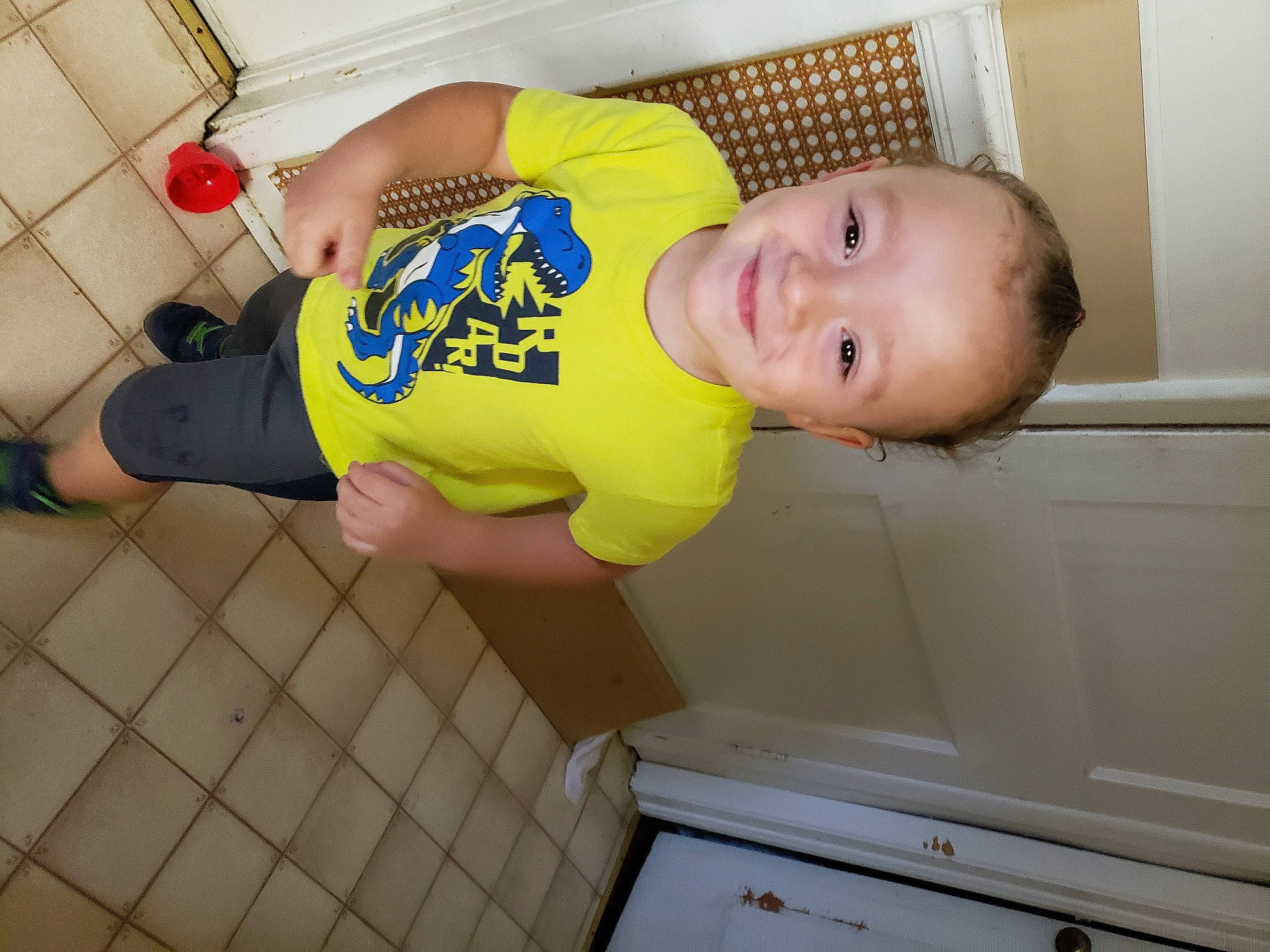 Cohen joined the competition — help win amazing prizes! baby, baby_laughing, baby_products, baby_toddler_clothing, child, cleanliness, elbow, face, flooring, fun, home_appliance, human_body, human_leg, joy, kitchen_appliance, person, room, sleeve, smile, t_shirt