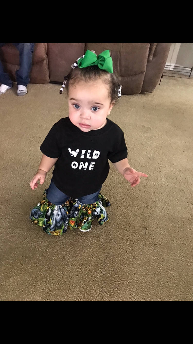 Madalyn joined the competition — help win amazing prizes! ankle, baby, baby_products, baby_toddler_clothing, child, costume_accessory, ear, foot, goggles, person, play, sandal, sock, toddler, walking_shoe