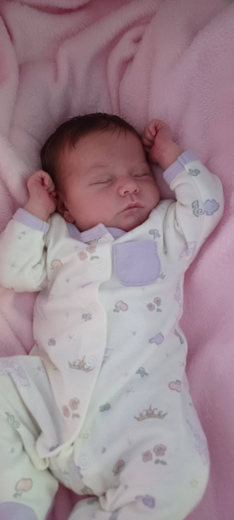 Diamond joined the competition — help win amazing prizes! baby, baby_sleeping, baby_toddler_clothing, carmine, cheek, child, collar, comfort, face, head, linens, nose, pattern, person, pink, skin, sleeve, thumb, toddler