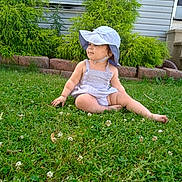 Gracelynn joined the competition — help win amazing prizes! baby, backyard, clothing, dress, face, grass, hat, head, herbal, herbs, lawn, nature, outdoors, person, photography, plant, portrait, summer, sunhat, yard