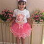 Nathaly is registered to the contest to win money with this photo: child, girl, birthday, tutu, pink, crown, flowers, smile, celebration, dress, standing, indoor, happy, shoes, plant, pot, floor, wall, person, portrait