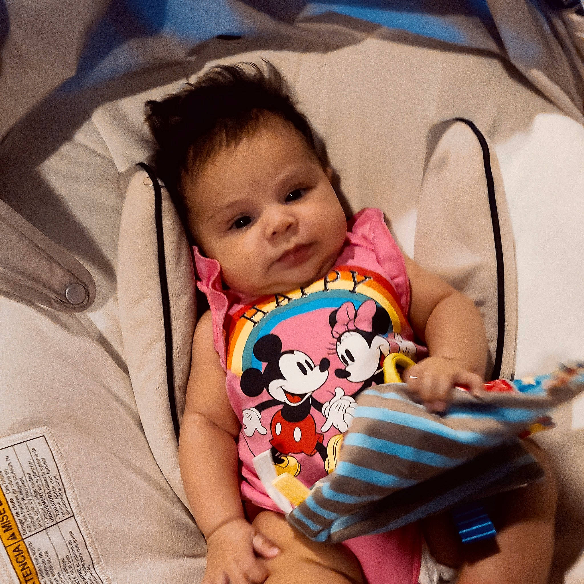 Lucia is registered to the contest to win money with this photo: baby, baby_carriage, baby_products, cheek, child, person, play, product, sitting, skin, toddler