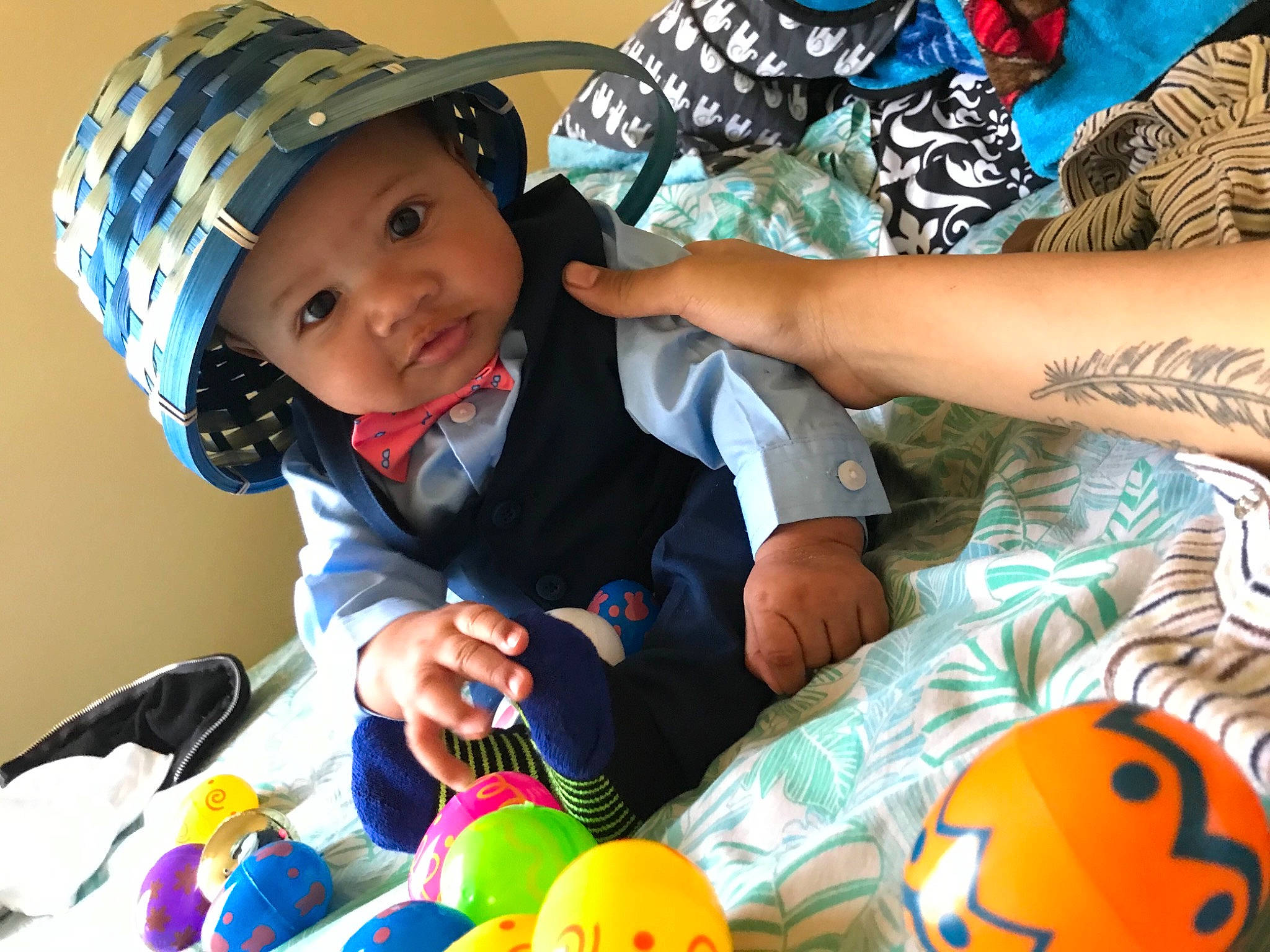 Lorenzo joined the competition — help win amazing prizes! baby, baby_toddler_clothing, calabaza, cap, child, event, fashion_accessory, finger, fun, happy, headwear, human, leisure, people, person, photograph, product, recreation, smile, snapshot