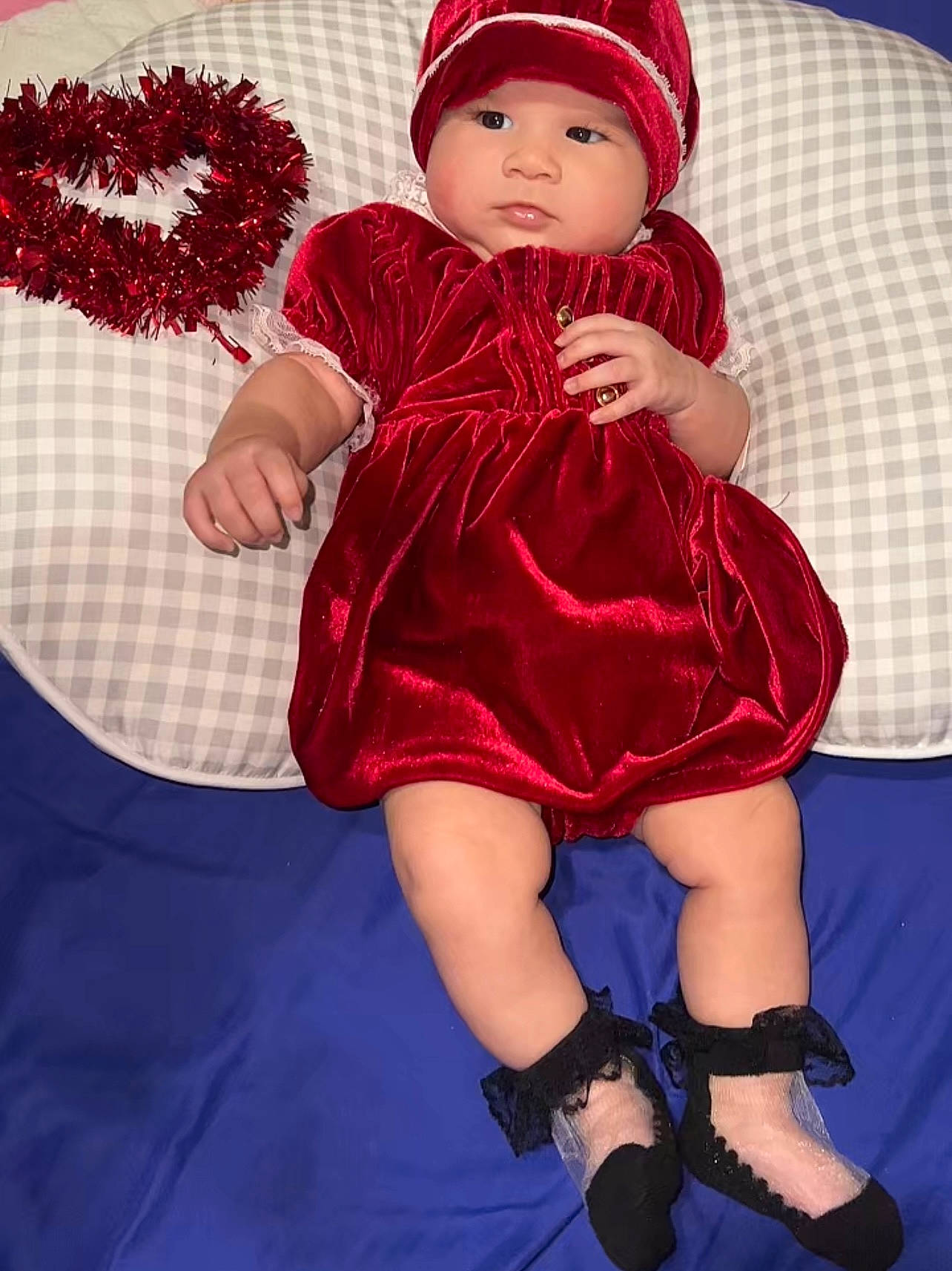 Aylen joined the competition — help win amazing prizes! baby, baby_toddler_clothing, cap, costume_hat, day_dress, dress, electric_blue, eye, hat, headwear, human_body, human_leg, magenta, one_piece_garment, person, pink, purple, red, skin, sleeve