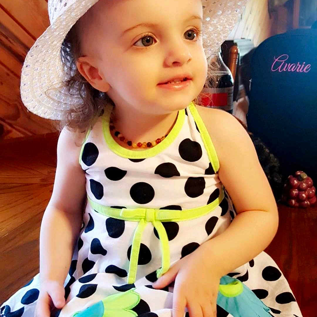 Avarie joined the competition — help win amazing prizes! baby, baby_toddler_clothing, child, child_model, clothing, design, dress, fashion_accessory, hat, headgear, pattern, person, polka_dot, product, sleeve, sun_hat, toddler