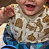 Gage is registered to the contest to win money with this photo: baby, smiling, happy, child, face, blue, toy, walker, clothing, indoor, person, cute, infant, cheerful, small, playful, sitting, expression, hand, young