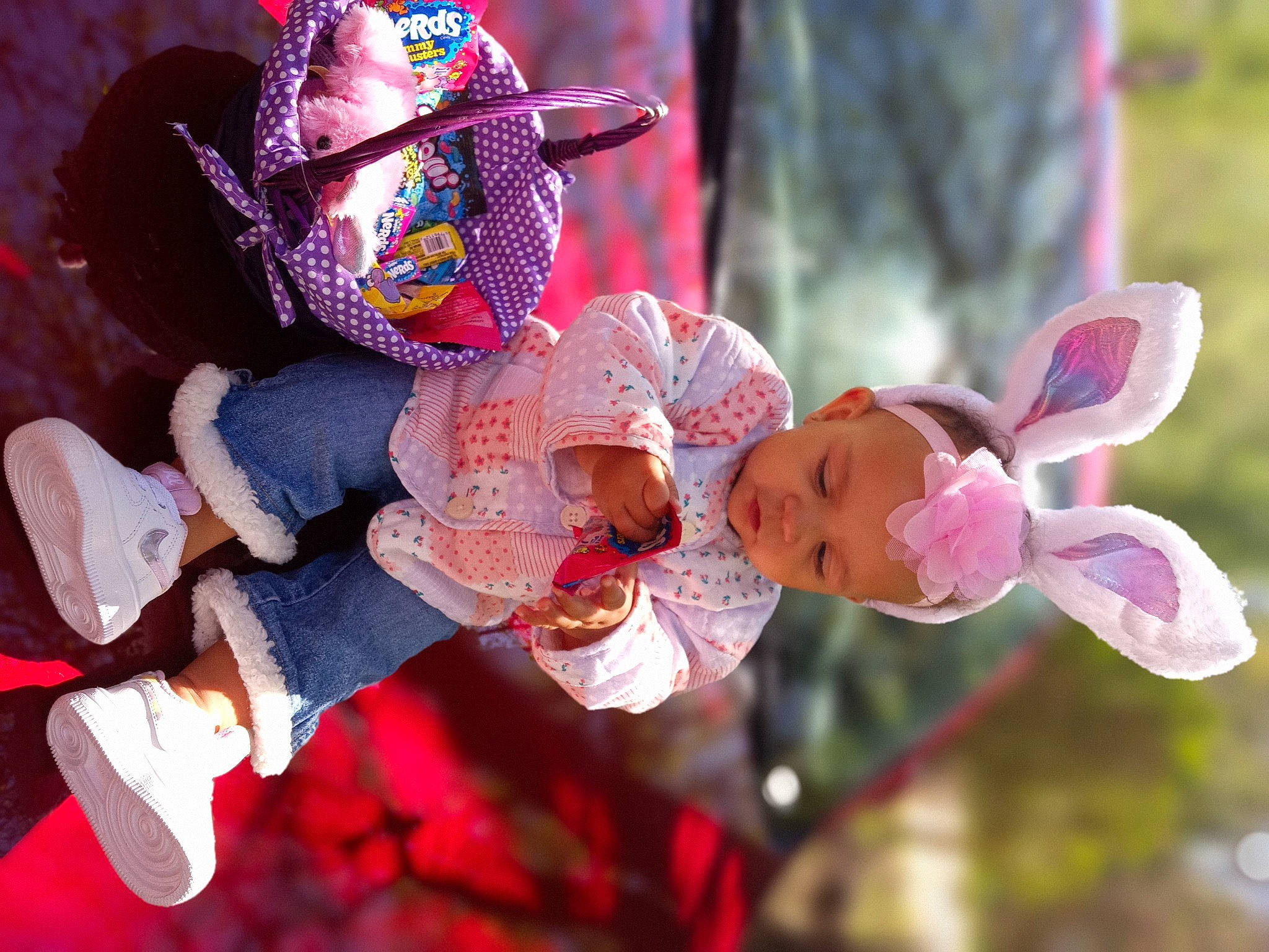 Kailahni joined the competition — help win amazing prizes! blossom, child, event, flower, flowering_plant, fun, happy, hat, headwear, leisure, organism, person, petal, pink, plant, snowman, spring, toddler, tradition, tree