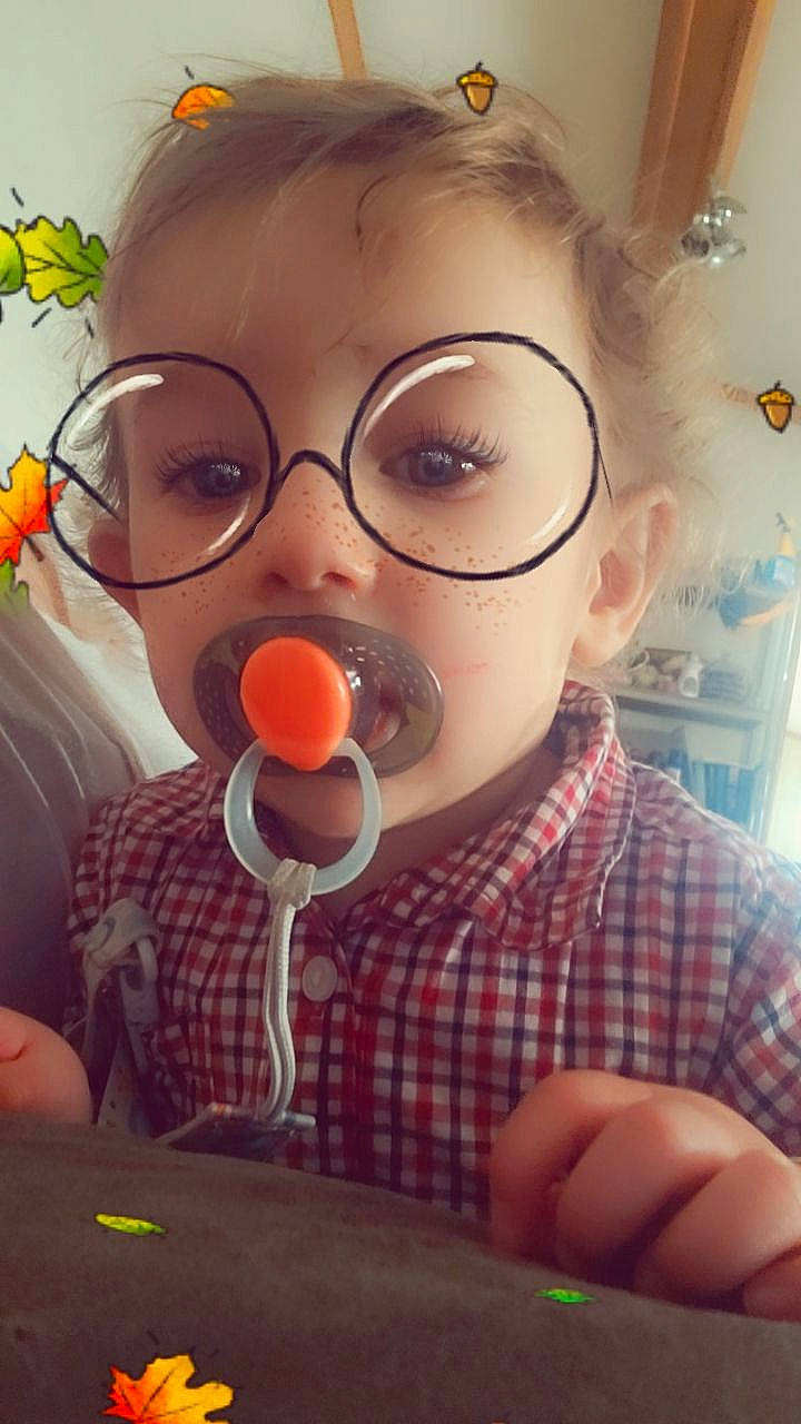Braylen is registered to the contest to win money with this photo: child, eyelash, eyewear, fun, glasses, goggles, happy, lip, moustache, nose, party_supply, pattern, person, plaid, play, spoon, table, tableware, tartan, toddler