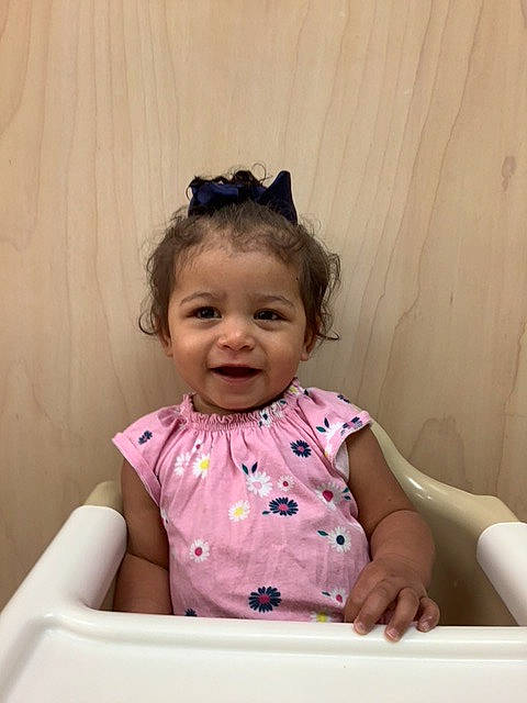 Addison joined the competition — help win amazing prizes! arm, baby_toddler_clothing, cheek, chin, eye, eyebrow, facial_expression, hair, happy, head, iris, joy, lip, mouth, neck, nose, person, product, purple, skin