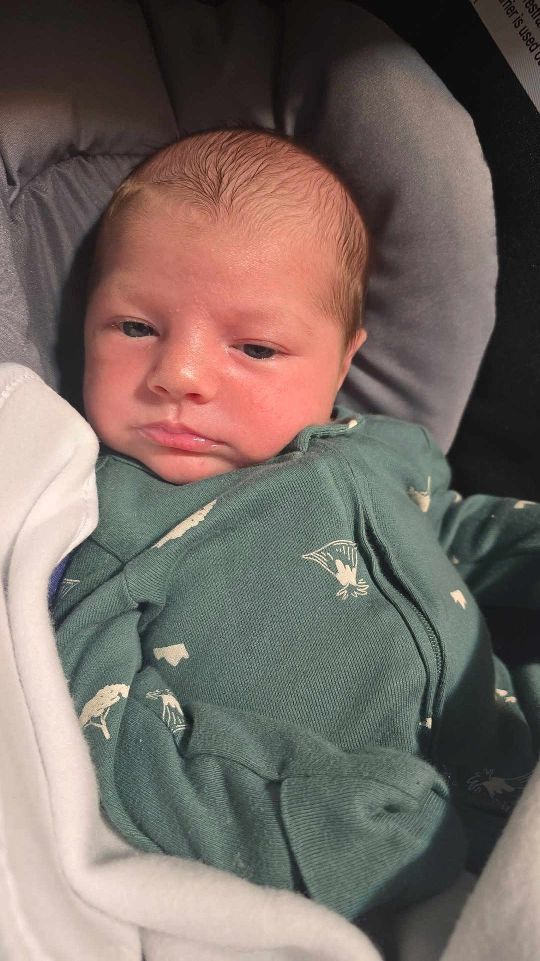 Sonic joined the competition — help win amazing prizes! baby, infant, onesie, green_clothing, blanket, sleepy, face, newborn, soft_light, cute, cozy, child, portrait, closeup, resting, indoors, young, skin, head, expression