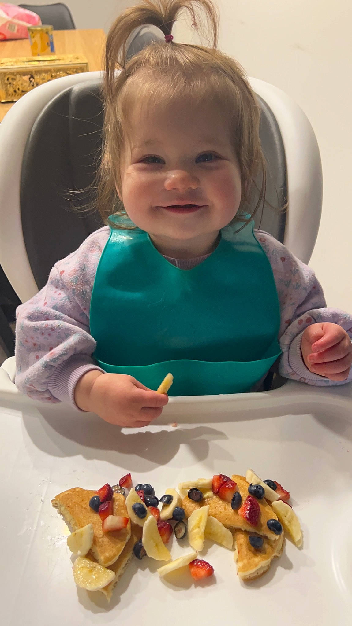 Lennon joined the competition — help win amazing prizes! baby, baby_toddler_clothing, baked_goods, baking, chair, child, cooking, dessert, dish, finger, finger_food, food, happy, ingredient, joy, person, plate, recipe, smile, tableware