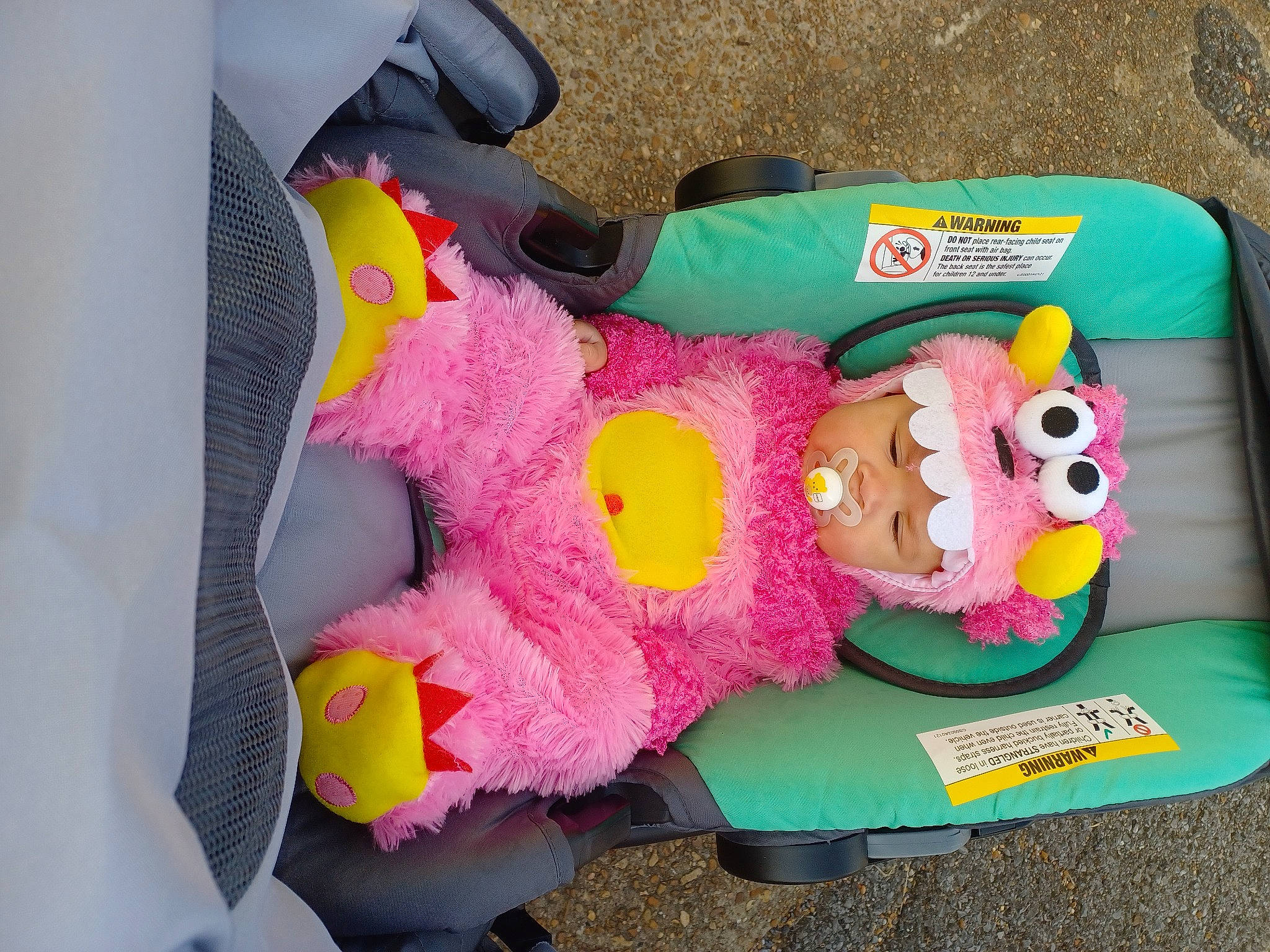 Mikaela is registered to the contest to win money with this photo: baby_products, baby_toys, carmine, glove, headwear, magenta, person, pink, plastic, plush, stuffed_toy, textile, toy