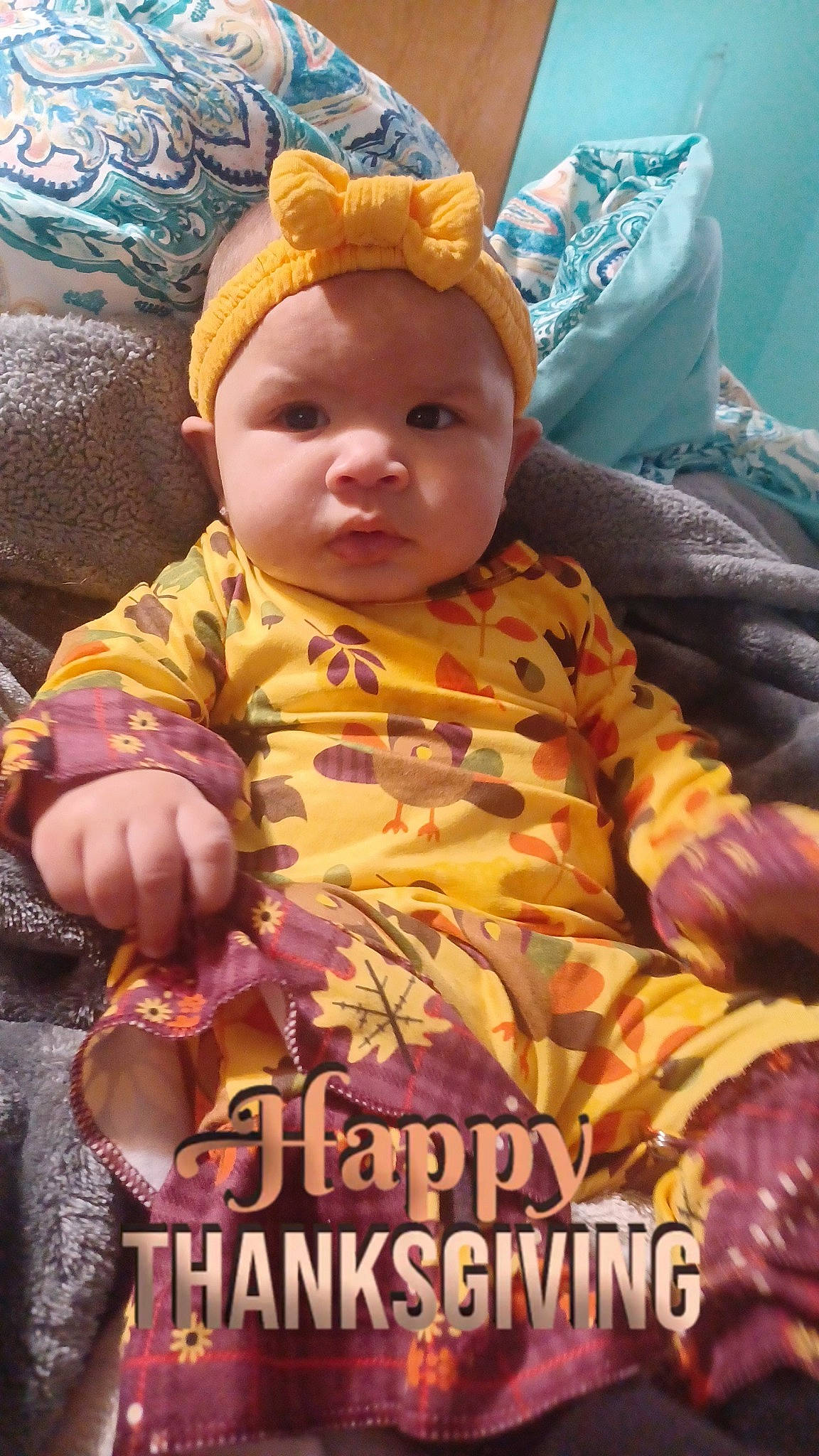 Mikaela joined the competition — help win amazing prizes! baby, baby_products, baby_safety, baby_toddler_clothing, book_cover, cheek, child, comfort, fun, happy, headwear, linens, person, photo_caption, poster, publication, room, sitting, toddler