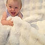 baby, blanket, child, cute, face, fur, happy, infant, joy, kid, laugh, light, person, portrait, smile, soft, toddler, white, wood_floor, young
